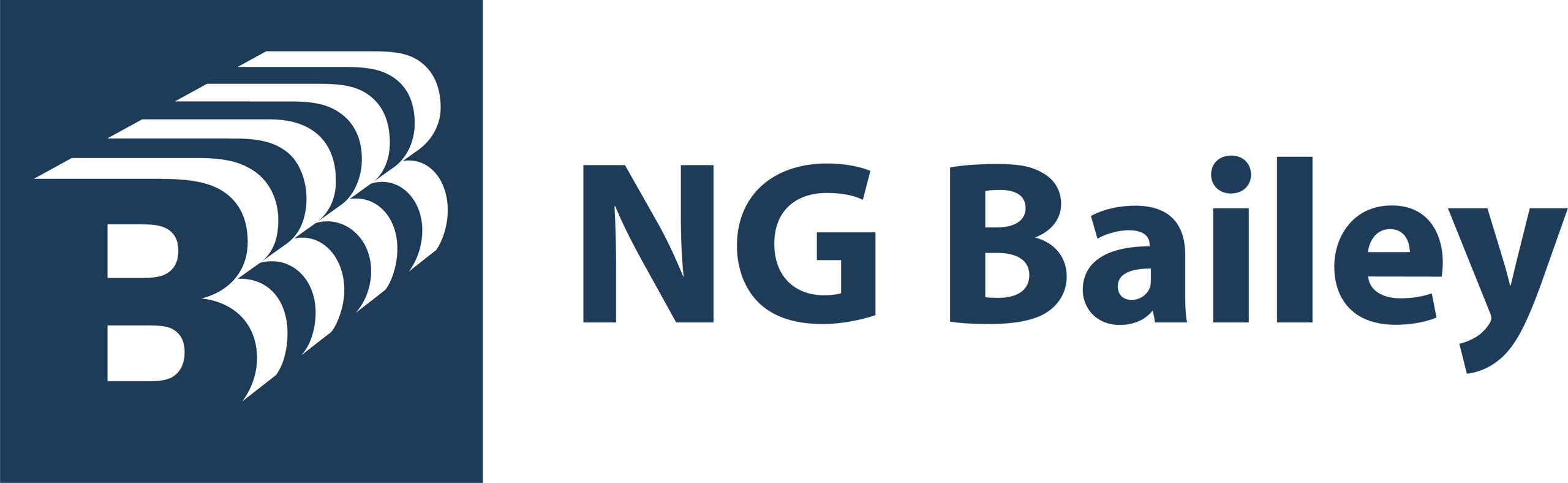 Logo of NG Bailey, with a stylized "B" and text "NG Bailey".