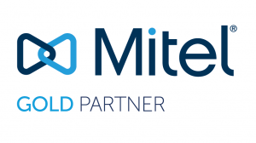 Mitel logo with "Gold Partner" text.